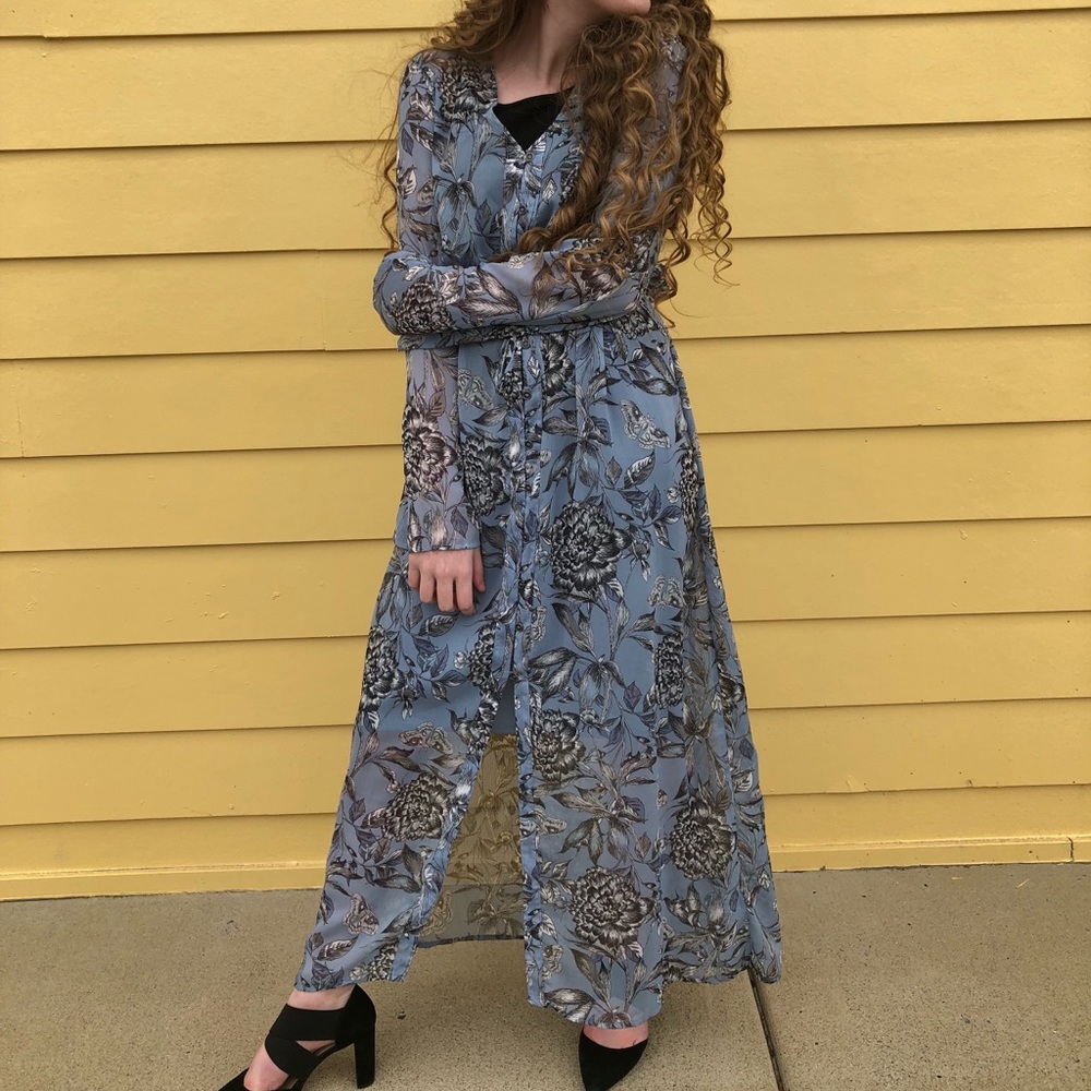 Long dressy blue dress